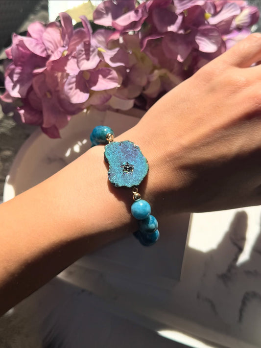 Apatīta nefrīts, “Druzy” ahāts